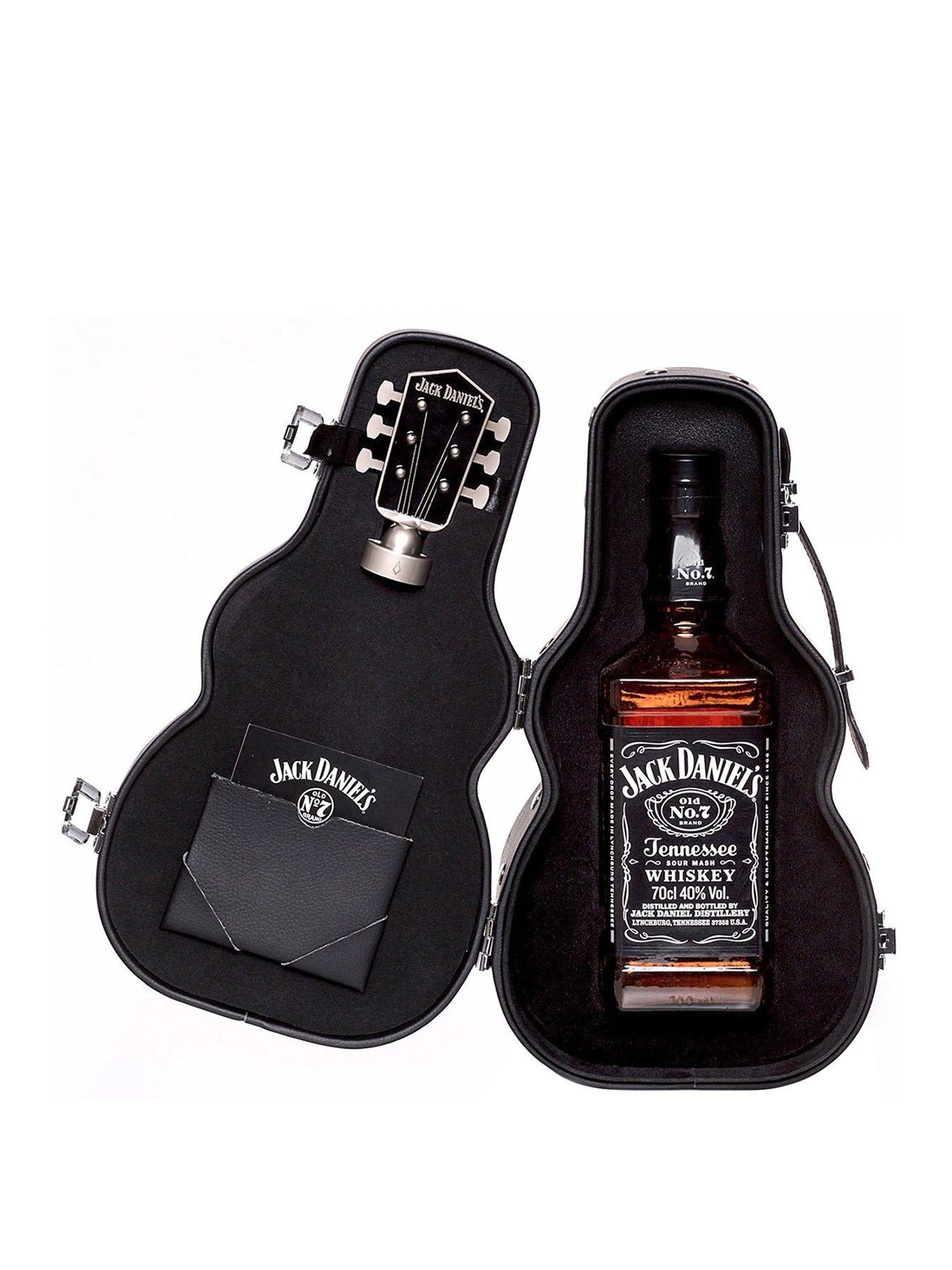 Product photograph of Jack Daniels Old No 7 Whiskey 70cl Guitar Case Gift Set from very.co.uk