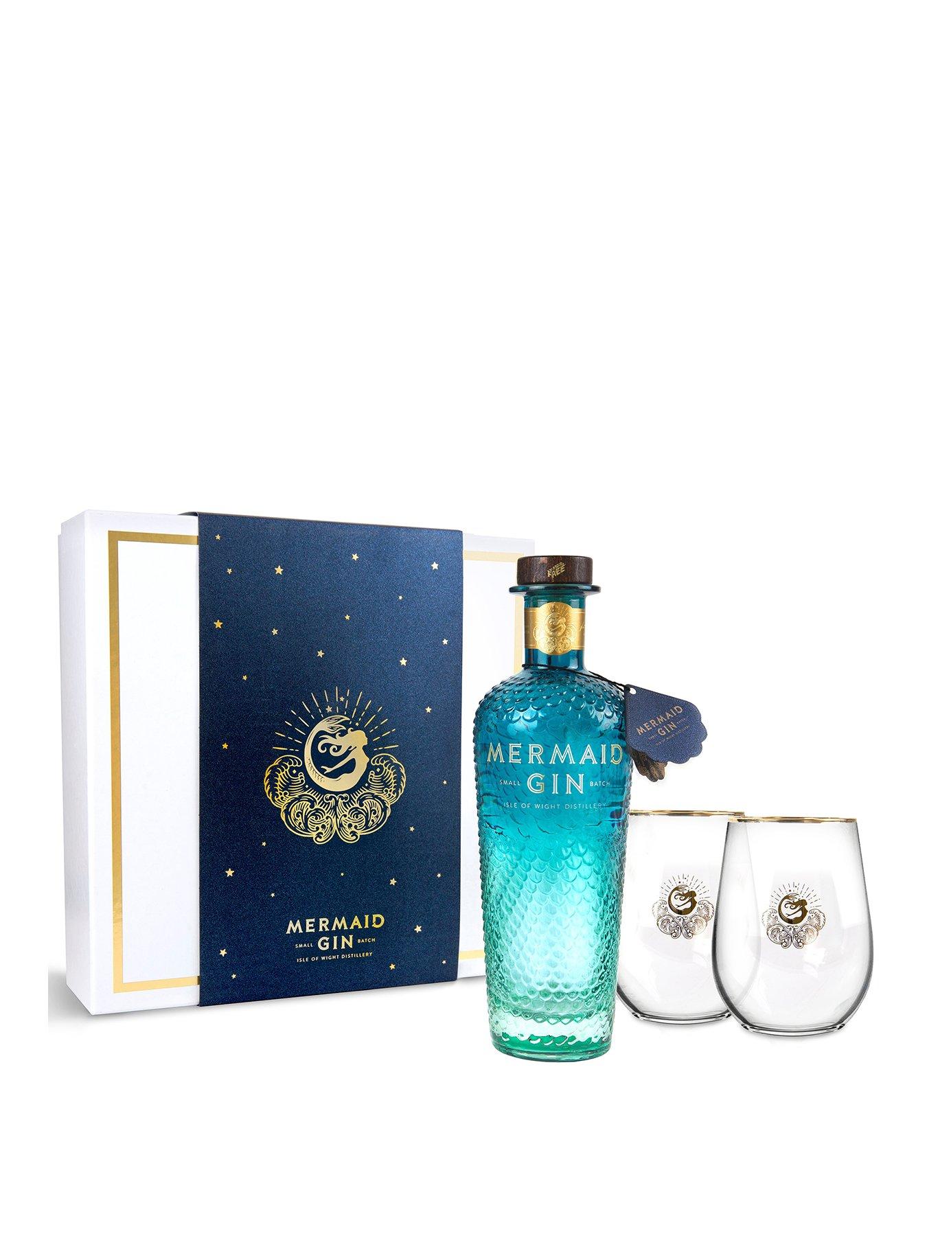 Product photograph of Mermaid Gin 70cl And Glasses Gift Pack from very.co.uk