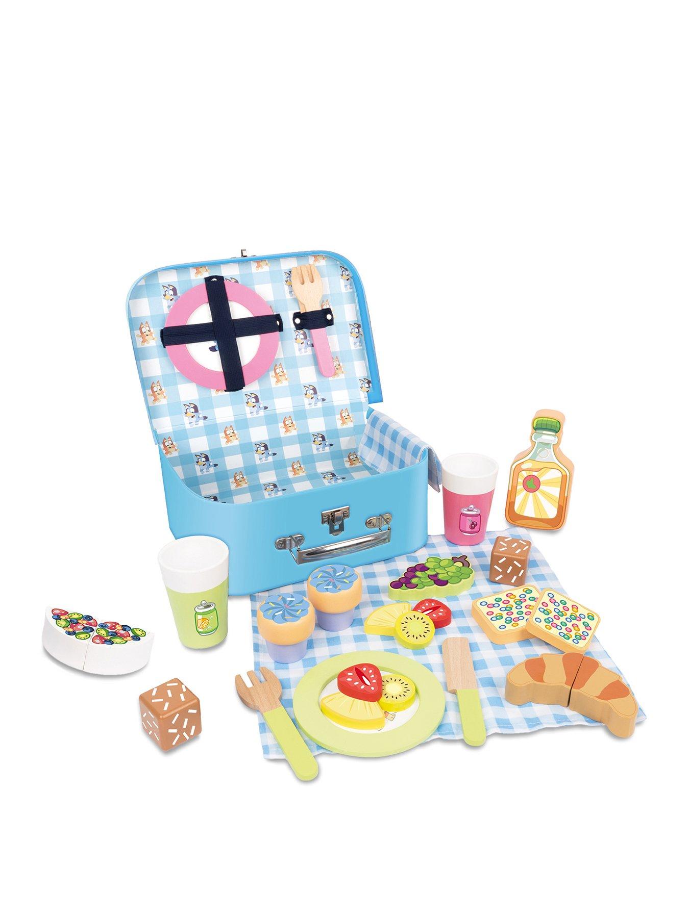Image 2 of 6 of Bluey 30-Piece Wooden Picnic Set with Carry Case