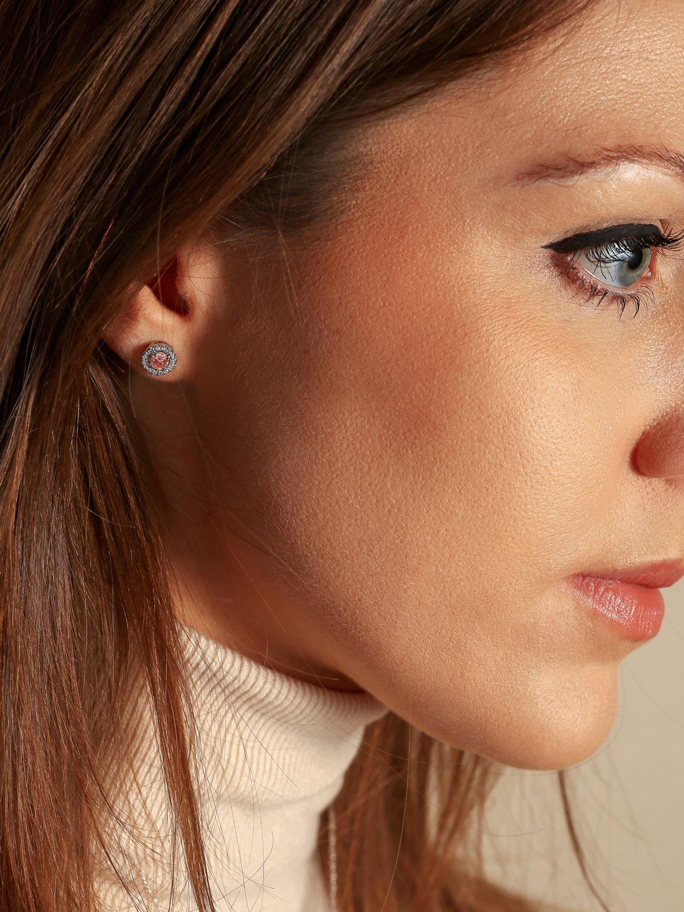 Created Brilliance Orla 18ct Gold 0.50ct Lab Grown Pink Diamond Stud