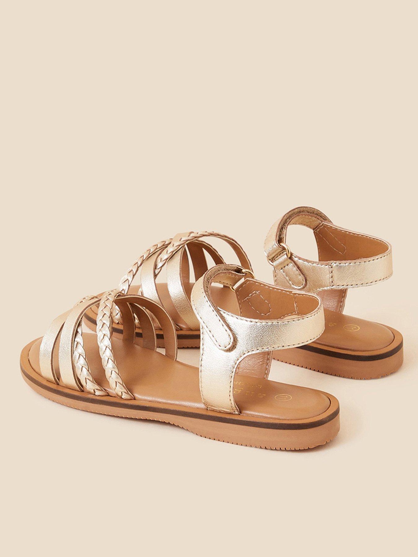 Ladies gold cheap gladiator sandals