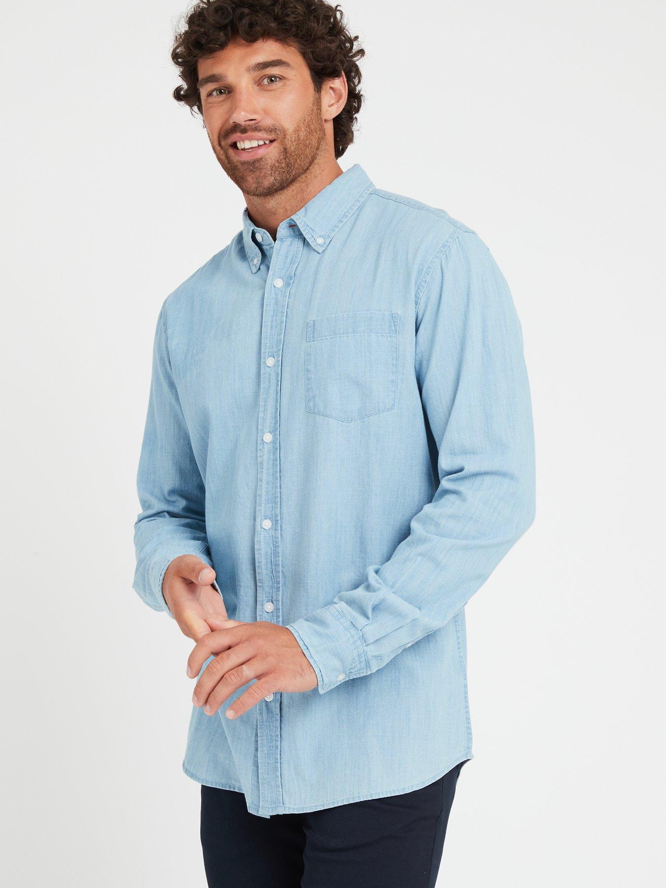 Long sleeve jean shirt sale