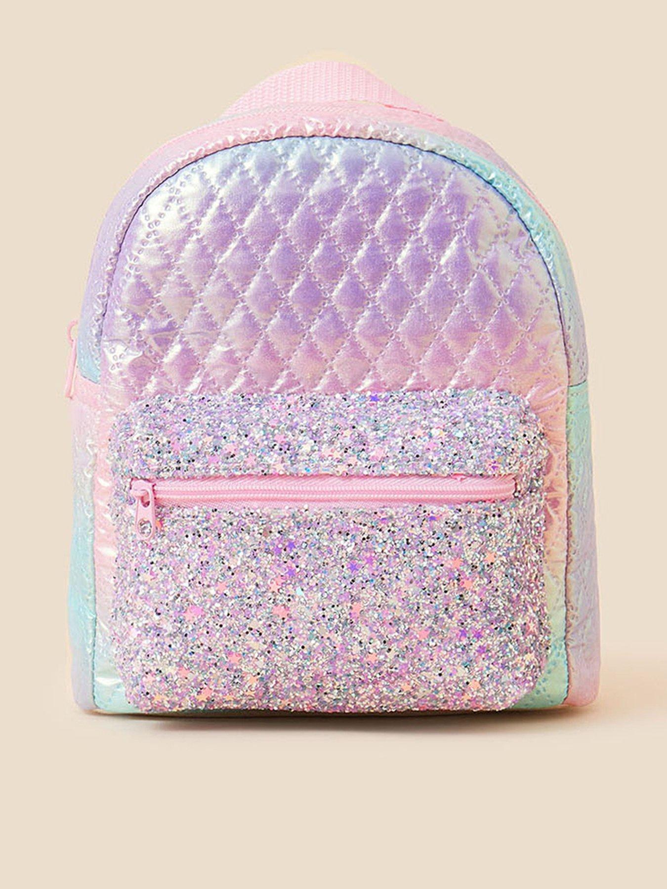 Accessorize Girls Mini Quilted Backpack Multi very.co.uk