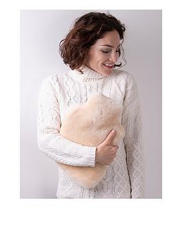 Product photograph of Just Sheepskin Rebecca Hot Water Bottle - Beige from very.co.uk