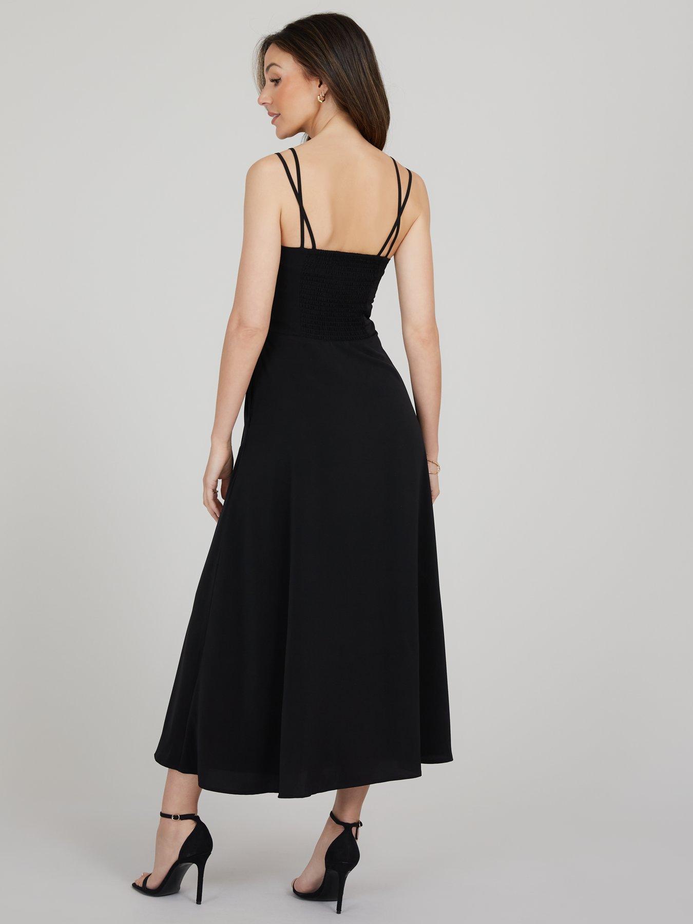 Asymmetrical button best sale front midi dress