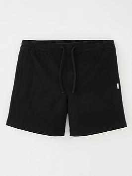 jack & jones junior boys jeff woven jogger shorts - black