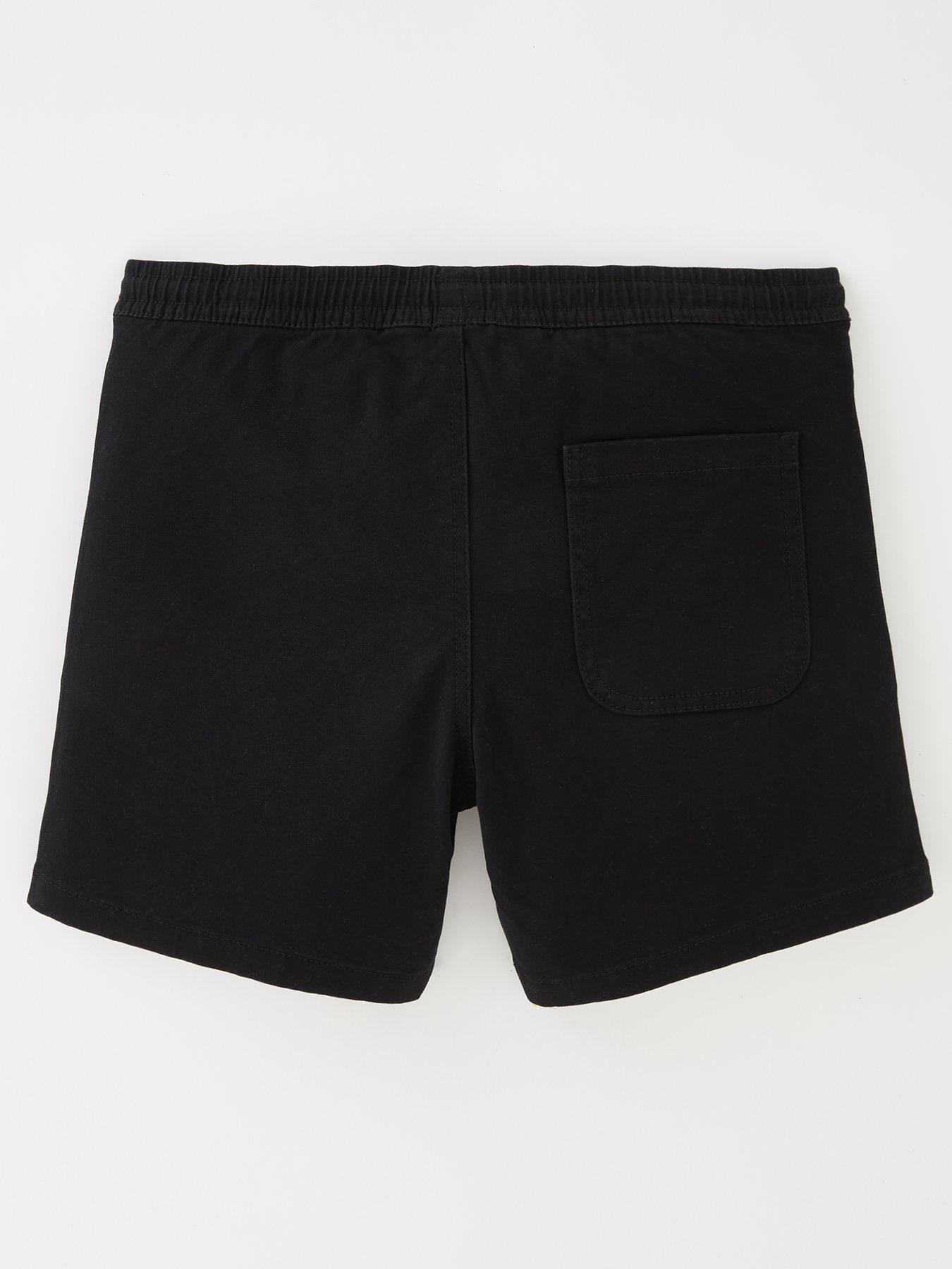 Image 2 of 4 of Jack & Jones Junior Boys Jeff Woven Jogger Shorts - Black