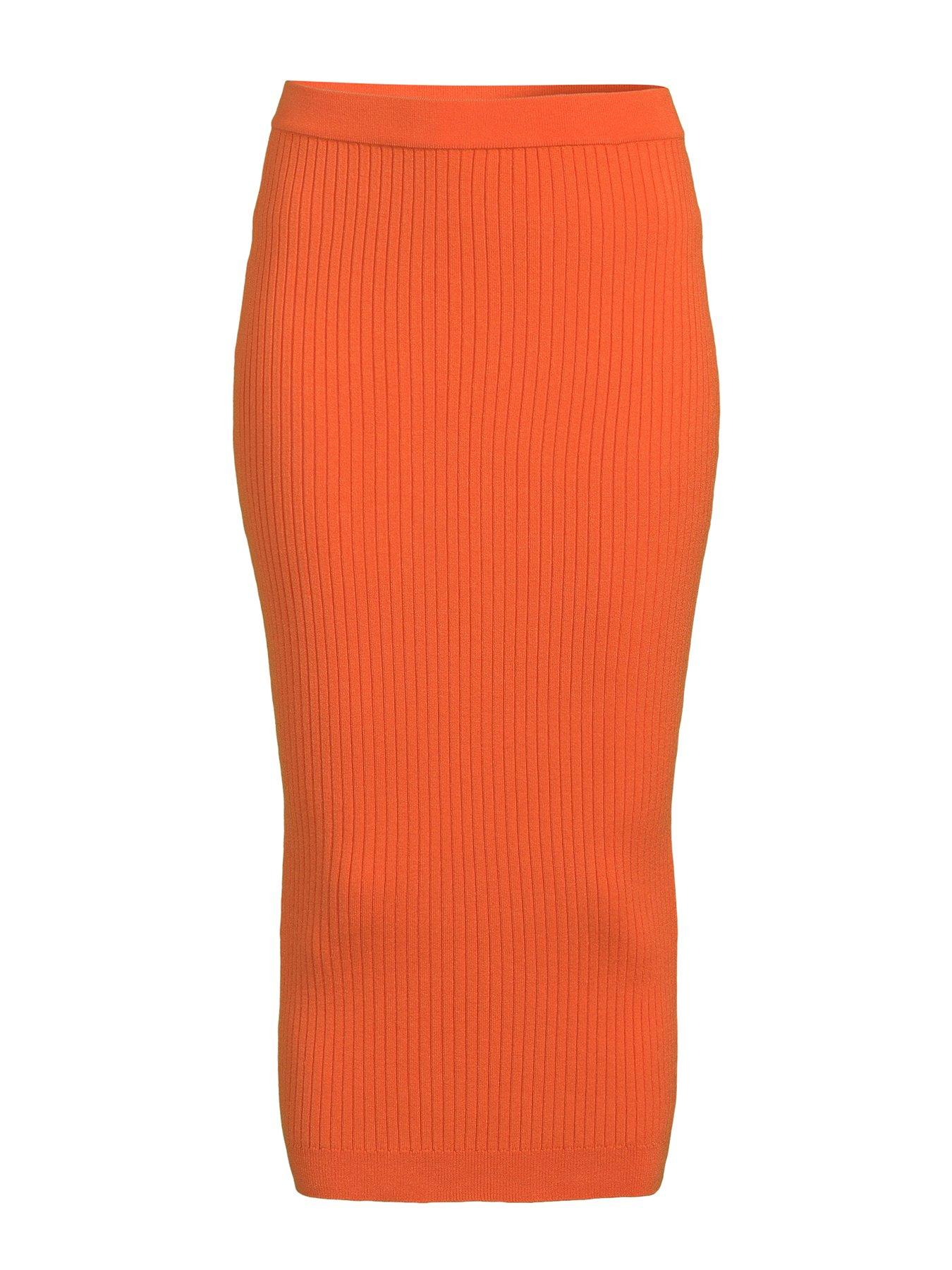 Michelle Keegan Knitted Bodycon Co Ord Skirt - Orange | Very.co.uk