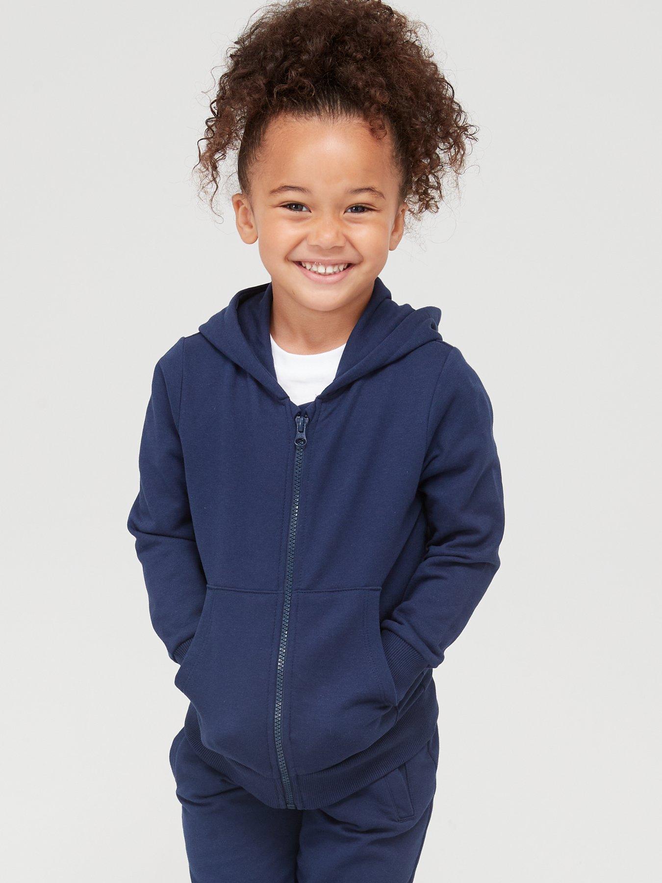 Everyday Unisex Zip Thru Hoodie Navy very