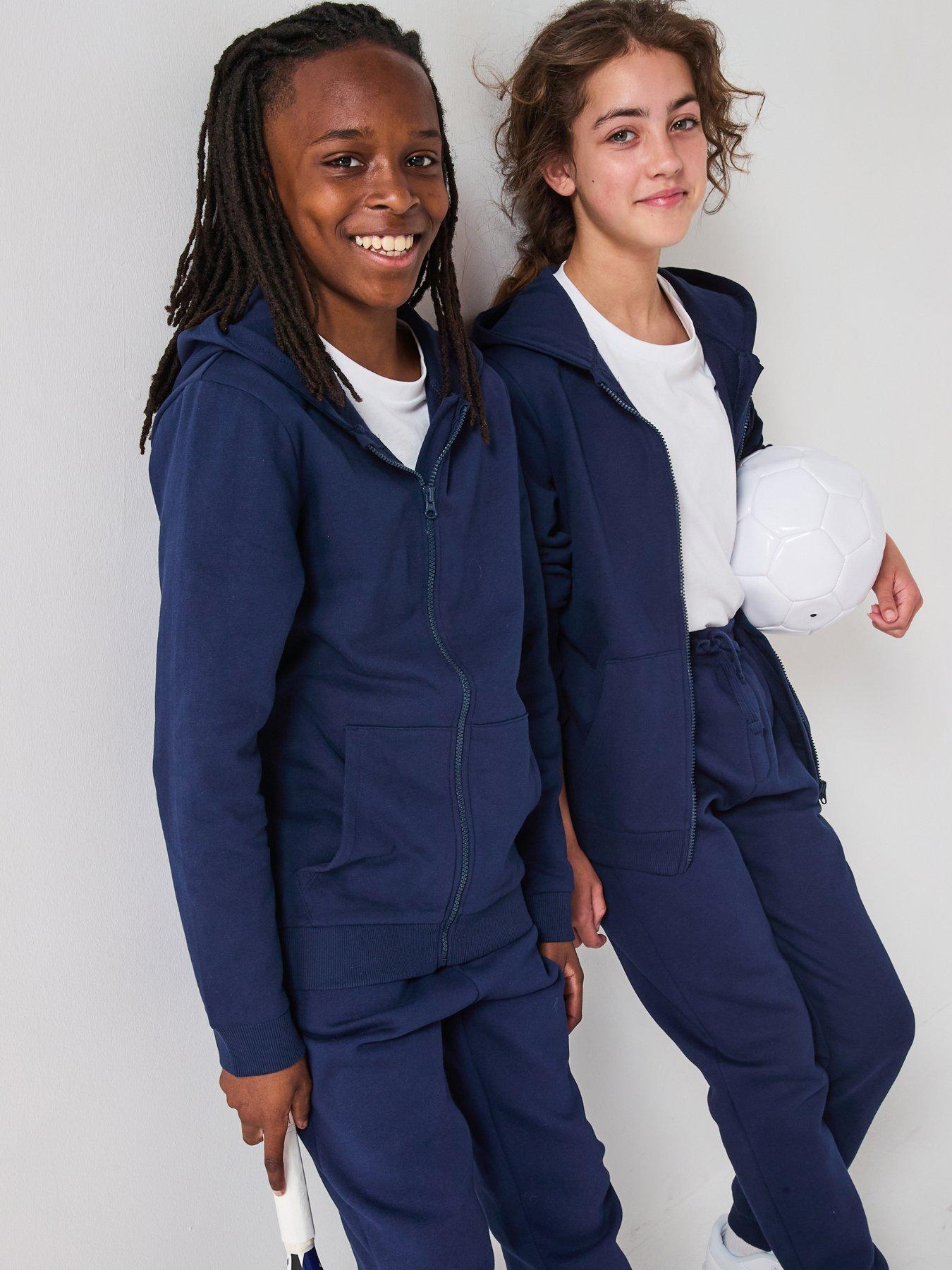 The Very Collection Unisex Navy Zip Through Hoodie