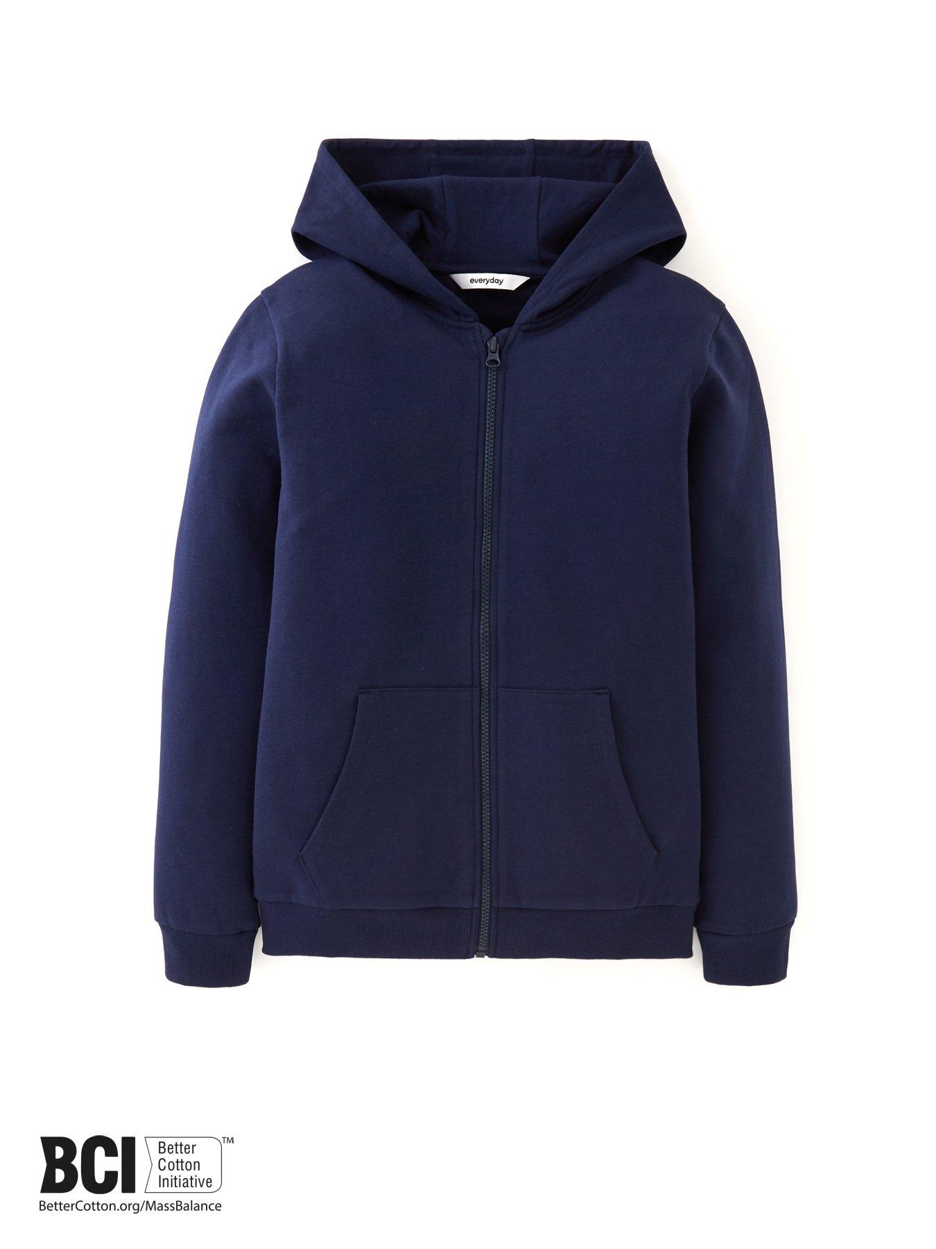 Image 4 of 7 of The Very Collection Unisex&nbsp;Zip Through Hoodie - Navy