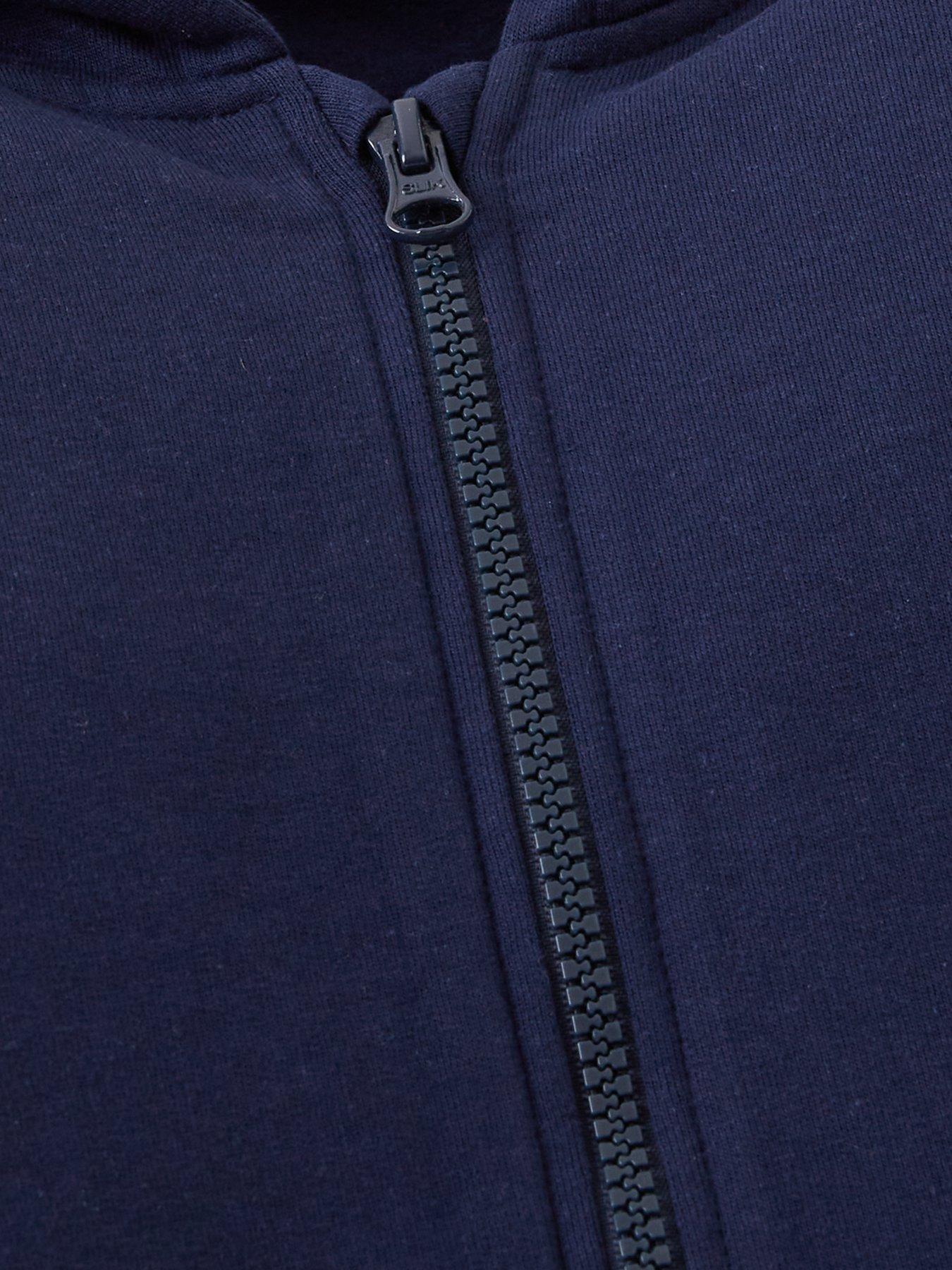 Image 5 of 7 of The Very Collection Unisex&nbsp;Zip Through Hoodie - Navy