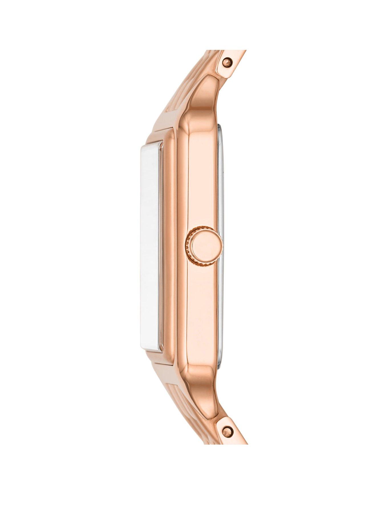 Fossil Raquel Rose Gold Tone Leather Watch Very