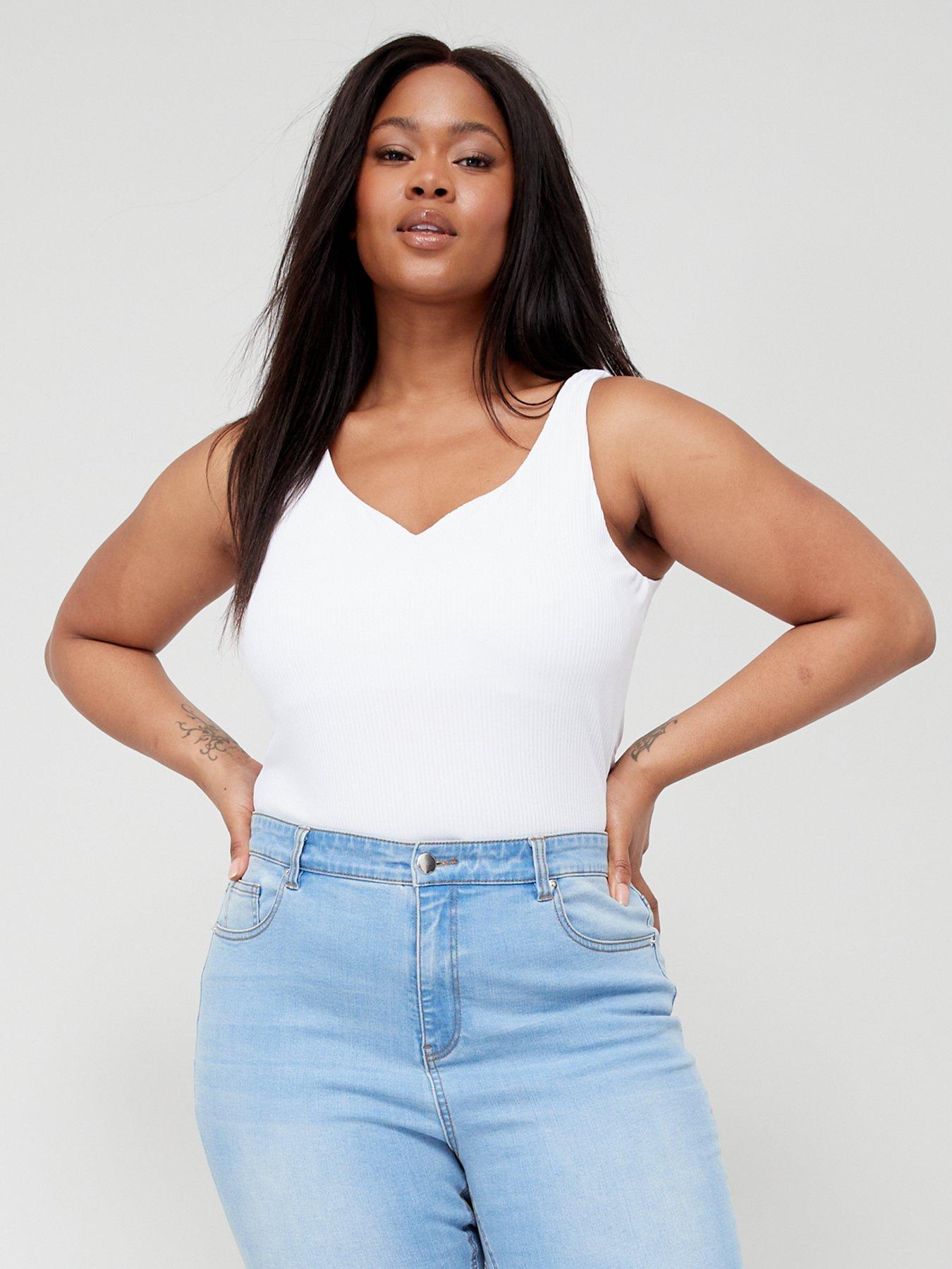 Plus size best sale white vest