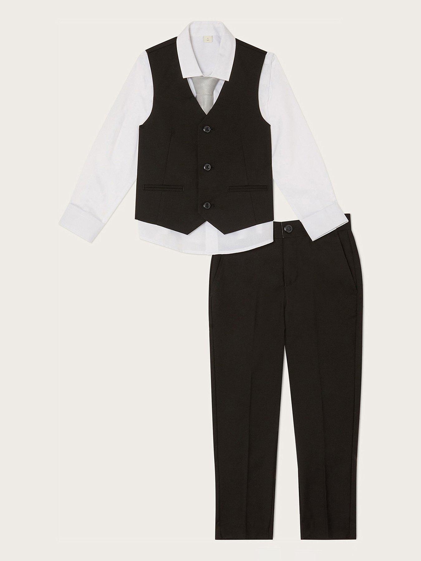 Image 1 of 3 of Monsoon Boys Andrew 4 Piece Smart Suit Set - Black
