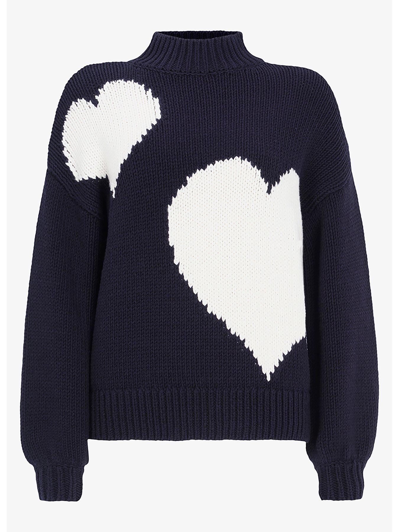 Ink Chunky Heart Jumper