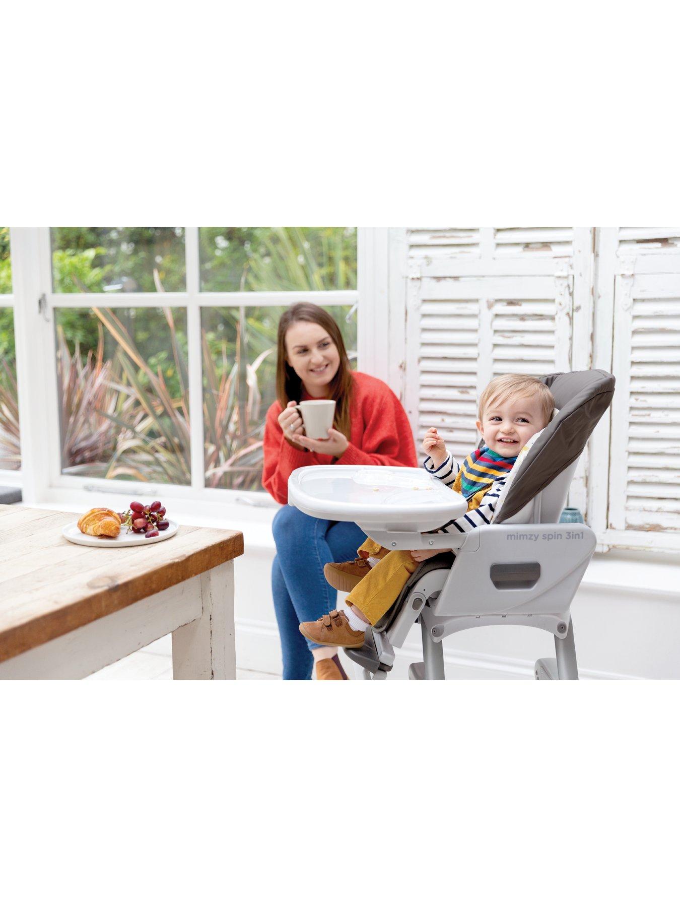 Joie Mimzy Spin 3 in 1 Highchair Geometric Mountains Grey Very