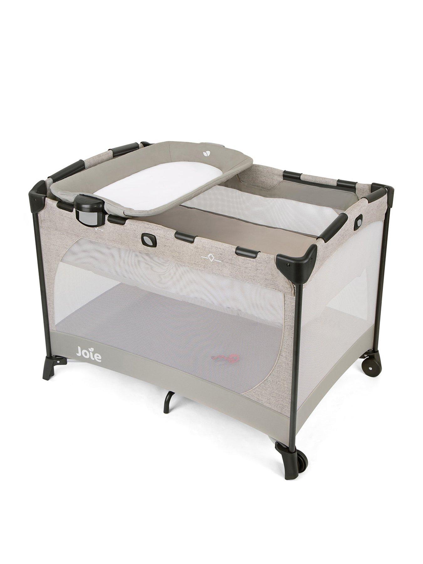 Product photograph of Joie Commuter Change Travel Cot - Speckled from very.co.uk
