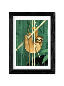 Product photograph of East End Prints Sloth By Dieter Braun Wall Art - Framed from very.co.uk