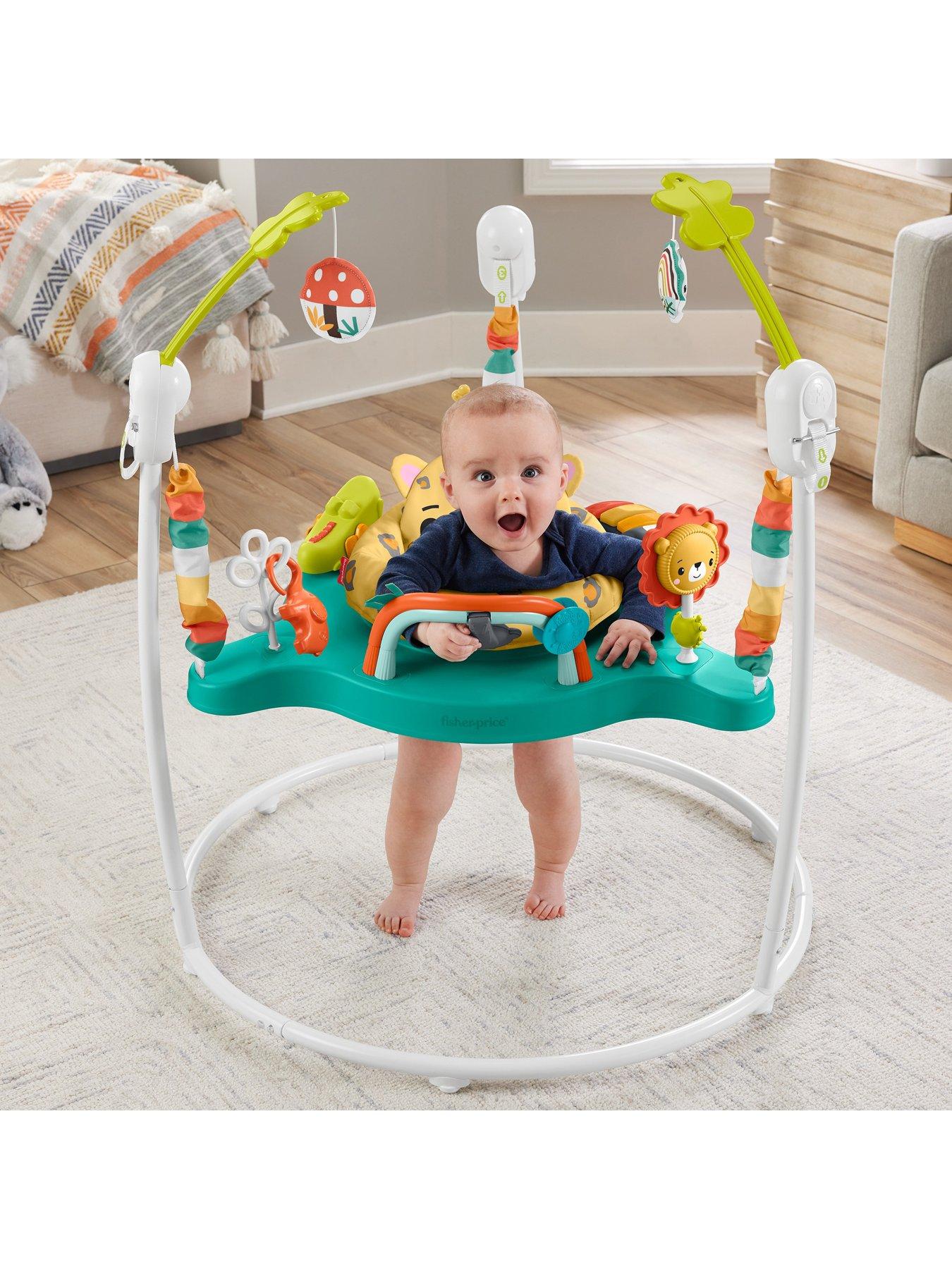 Fisher-Price Baby Bouncer Rainforest Jumperoo Activity Center with Music  Lights Sounds and Developmental Toys, Babies & Kids, Infant Playtime on  Carousell