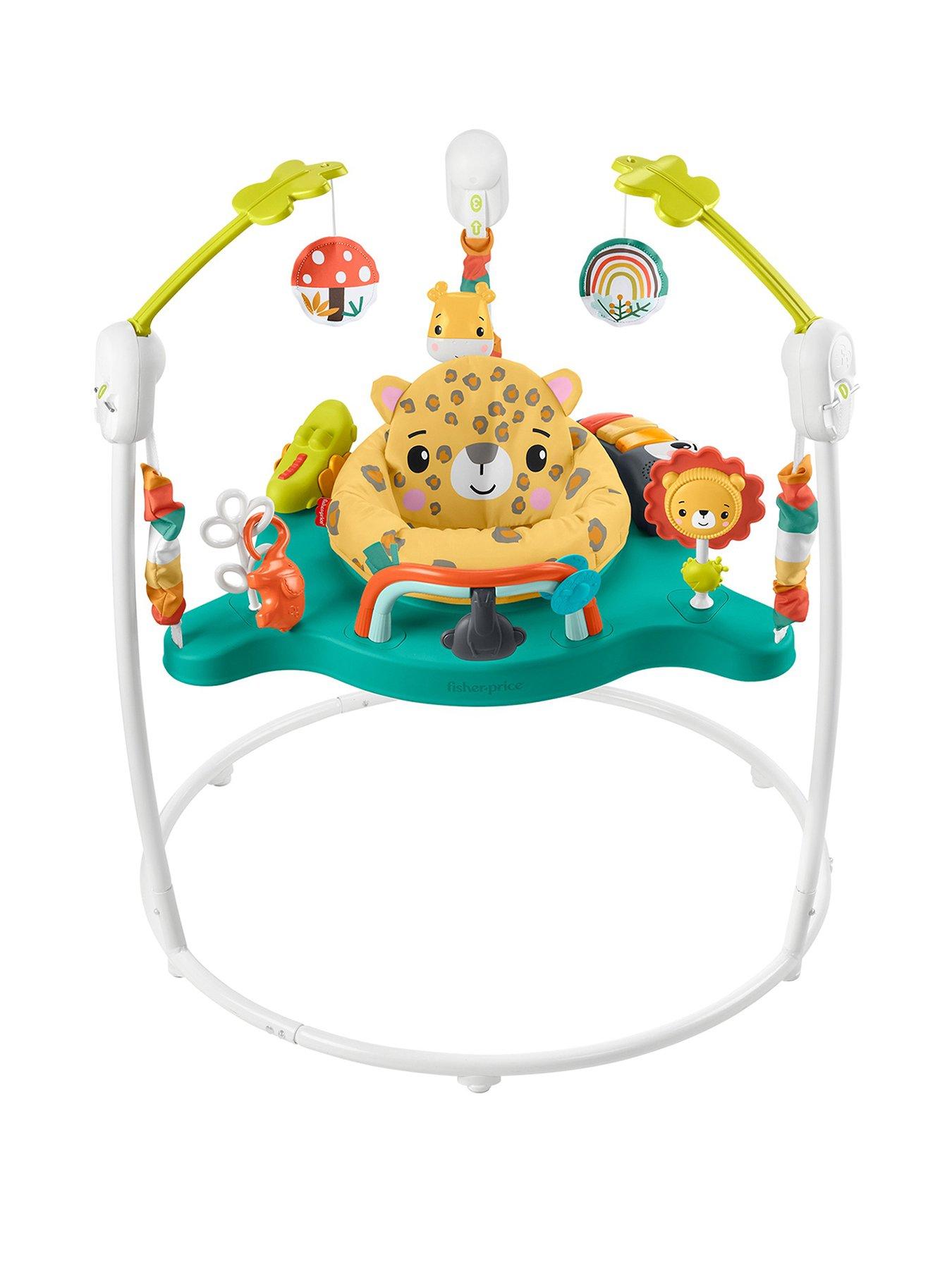Fisher-Price Rainforest Jumperoo The Fisher-Price Rainforest Jumperoo  activity center is loaded with wild sights, sounds and activities…