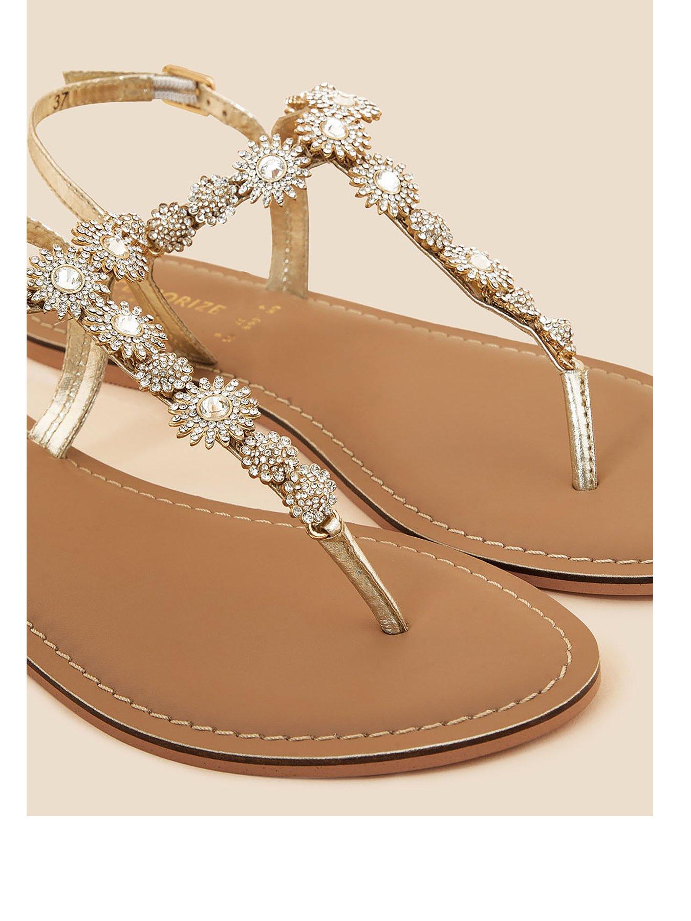 Womens sparkly sale sandals uk