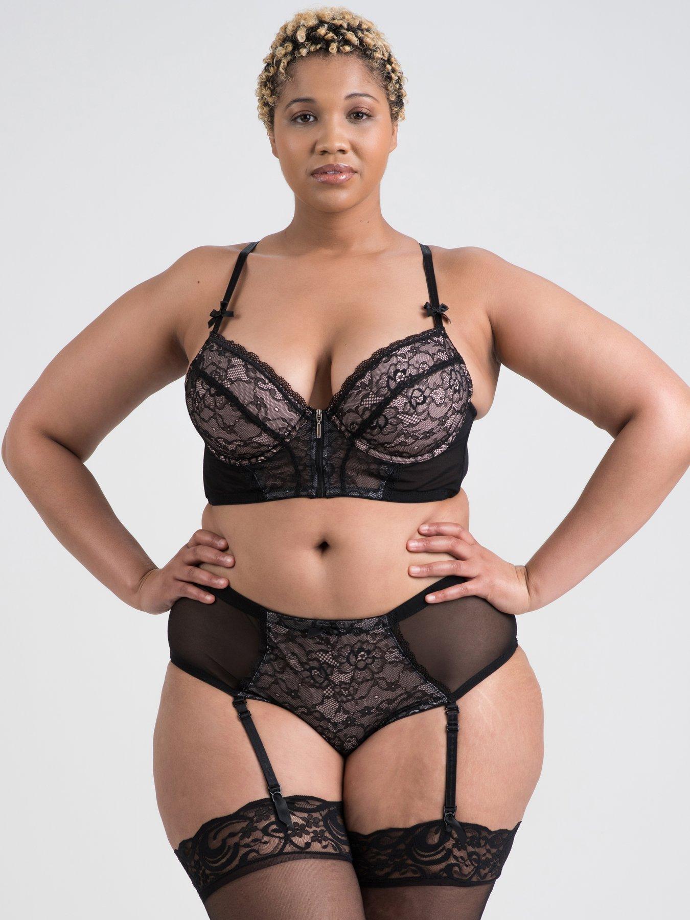 Plus Size Crotchless Underwear