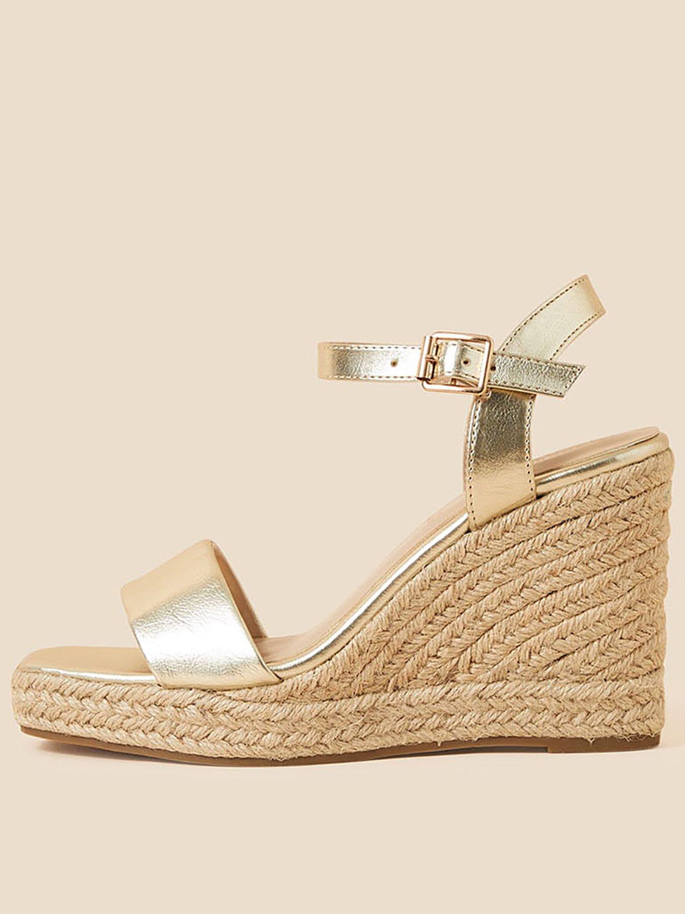 Ladies gold wedges online