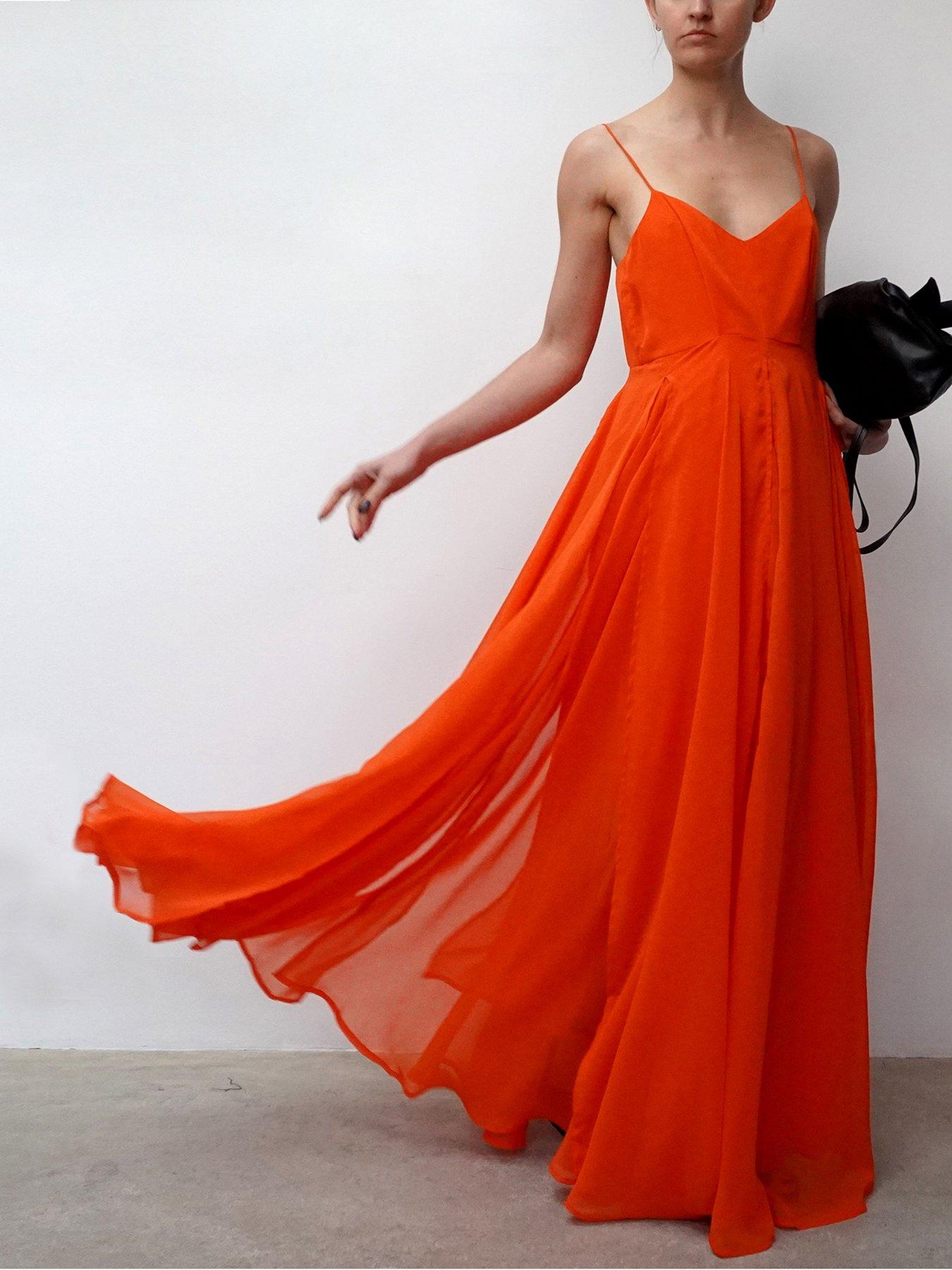 Orange maxi 2025 dress uk