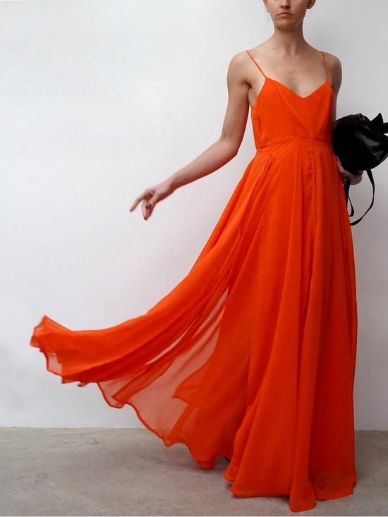 front image of religion-maxi-olsen-dress--orange