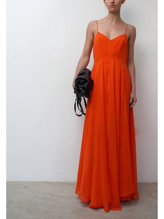 stillFront image of religion-maxi-olsen-dress--orange