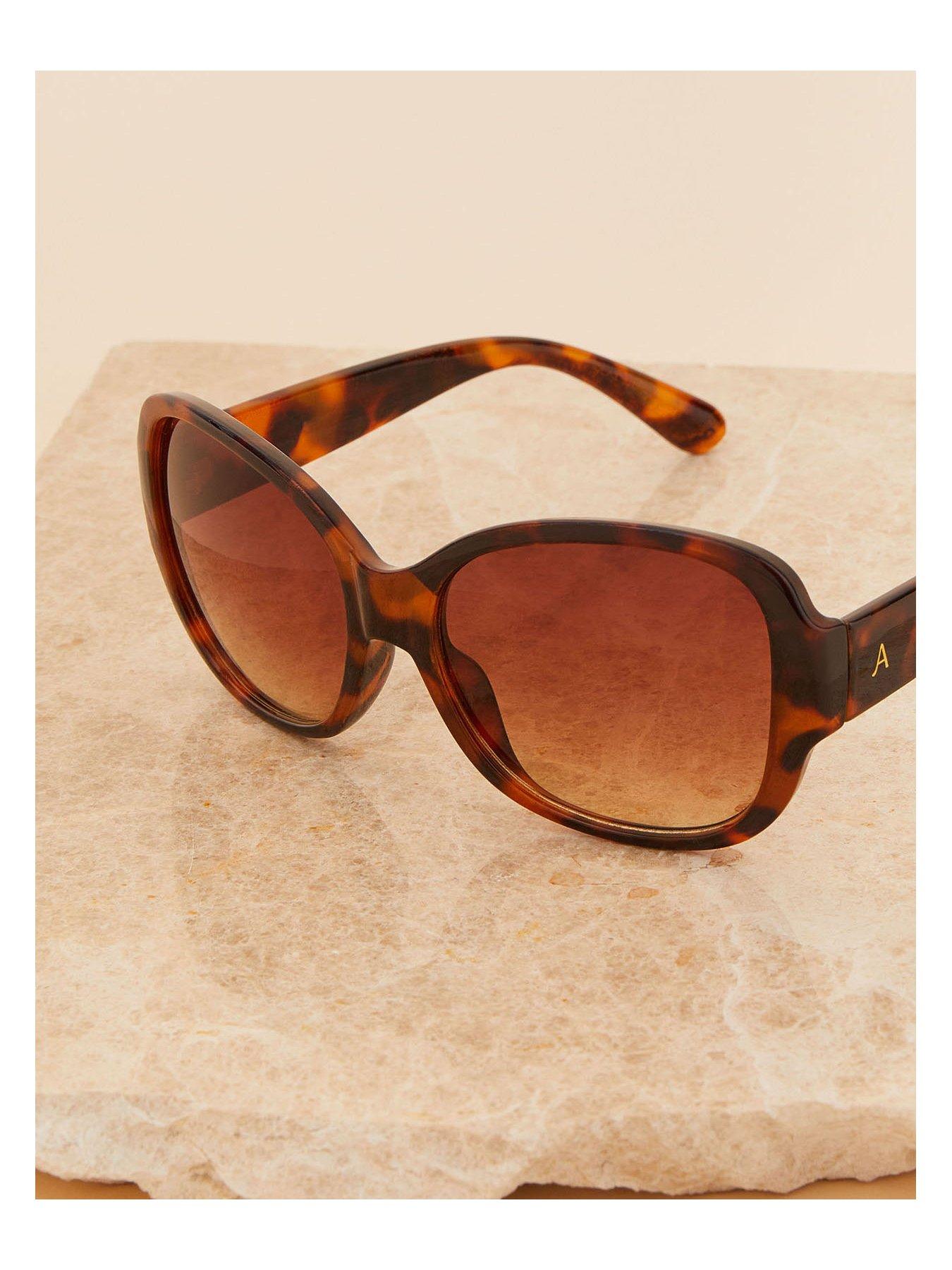 Image 3 of 3 of Accessorize Wide Arm Tortoiseshell Square Sunglasses