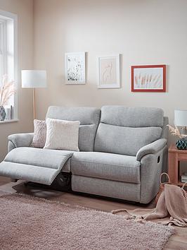Product photograph of Very Home Linea Fabric Manual Recliner 3 Seater Sofa from very.co.uk