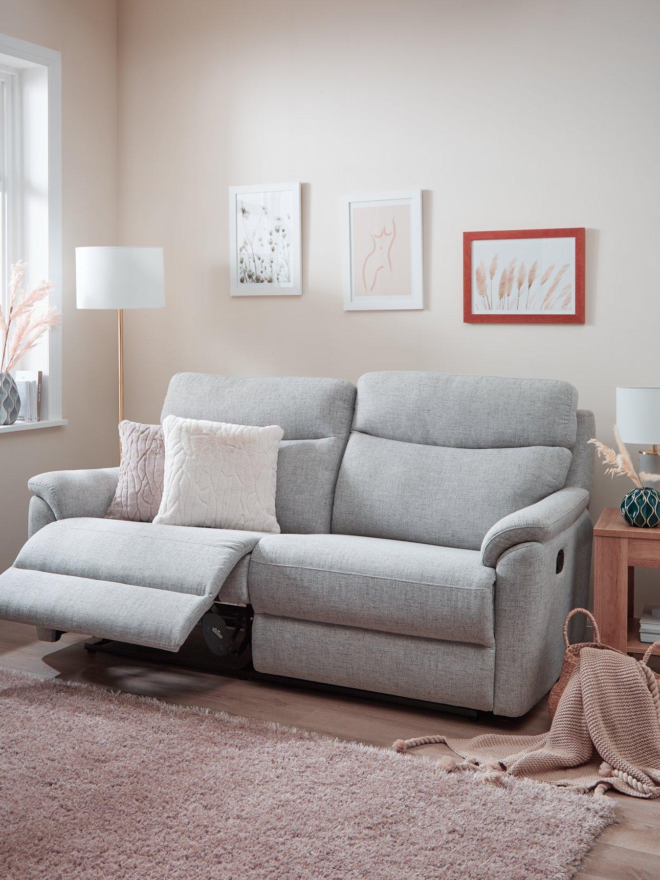 undefined Linea Fabric Manual Recliner 3 Seater Sofa - FSC® Certified
