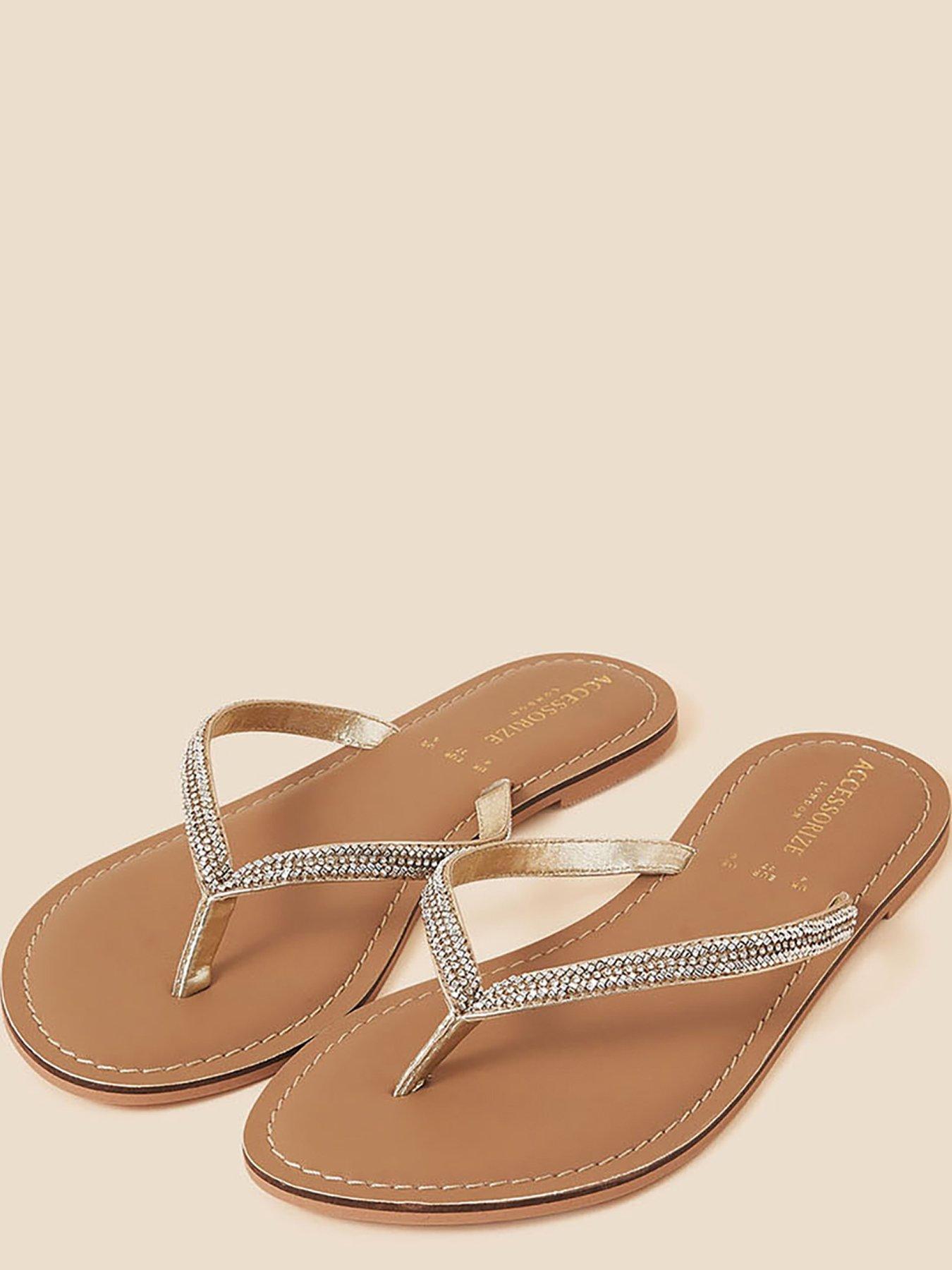 Daniella Beaded Flip Flops Multi