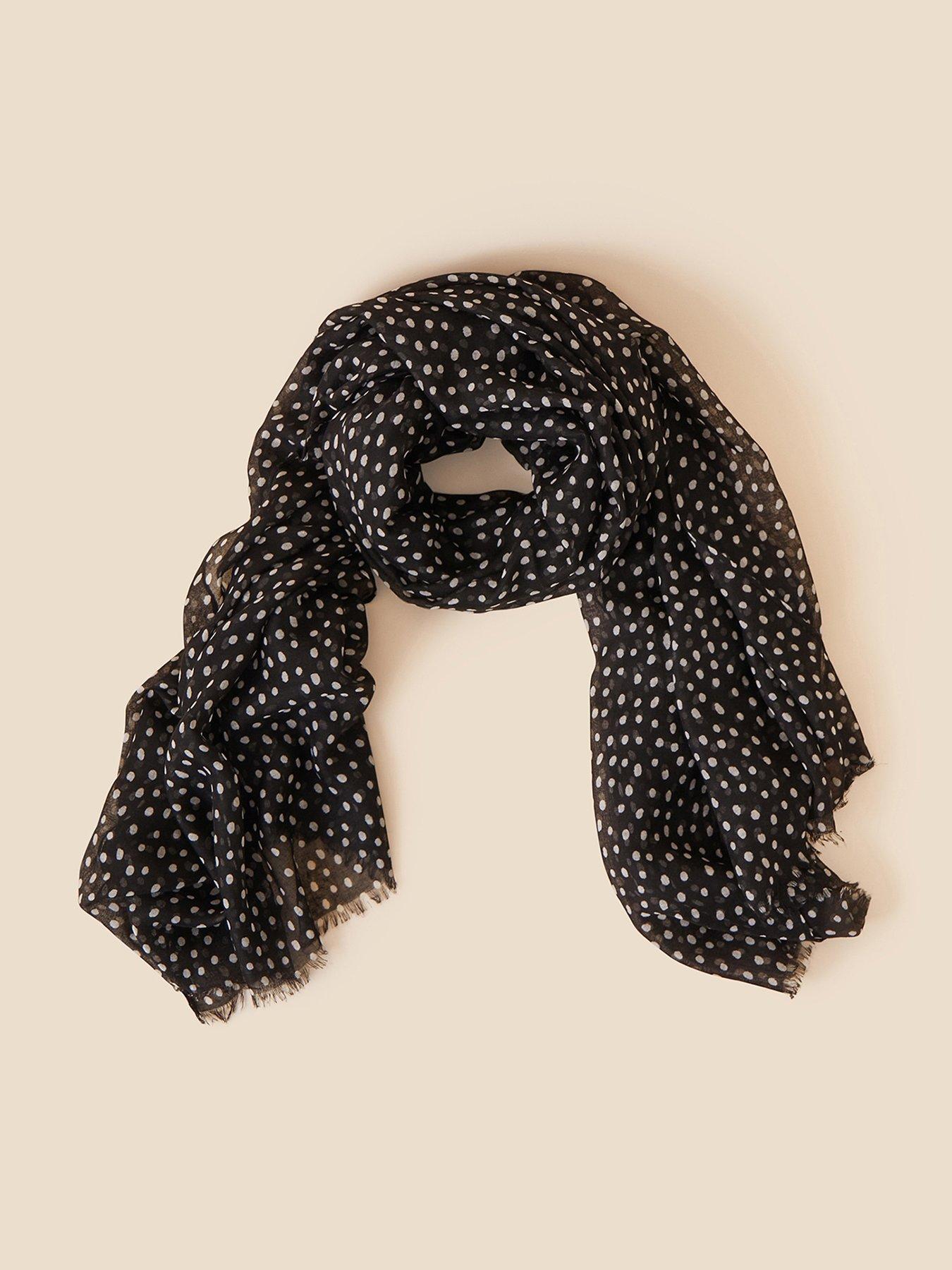 Accessorize Mono Spot Print Scarf | very.co.uk