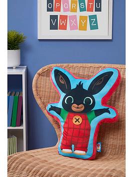 Product photograph of Bing Bunny Bing Shaped Plush Cushion from very.co.uk