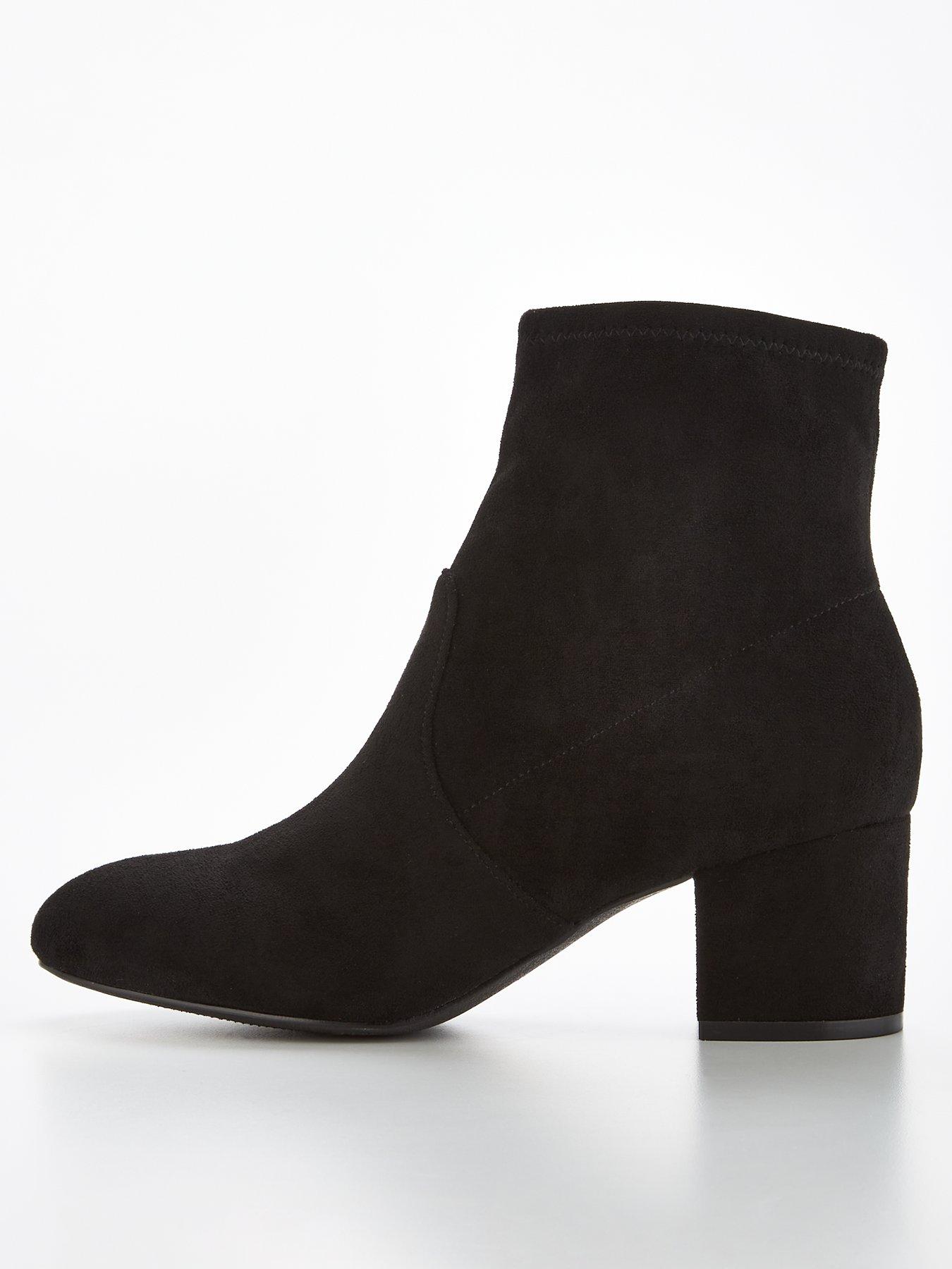 Sock ankle best sale boots block heel