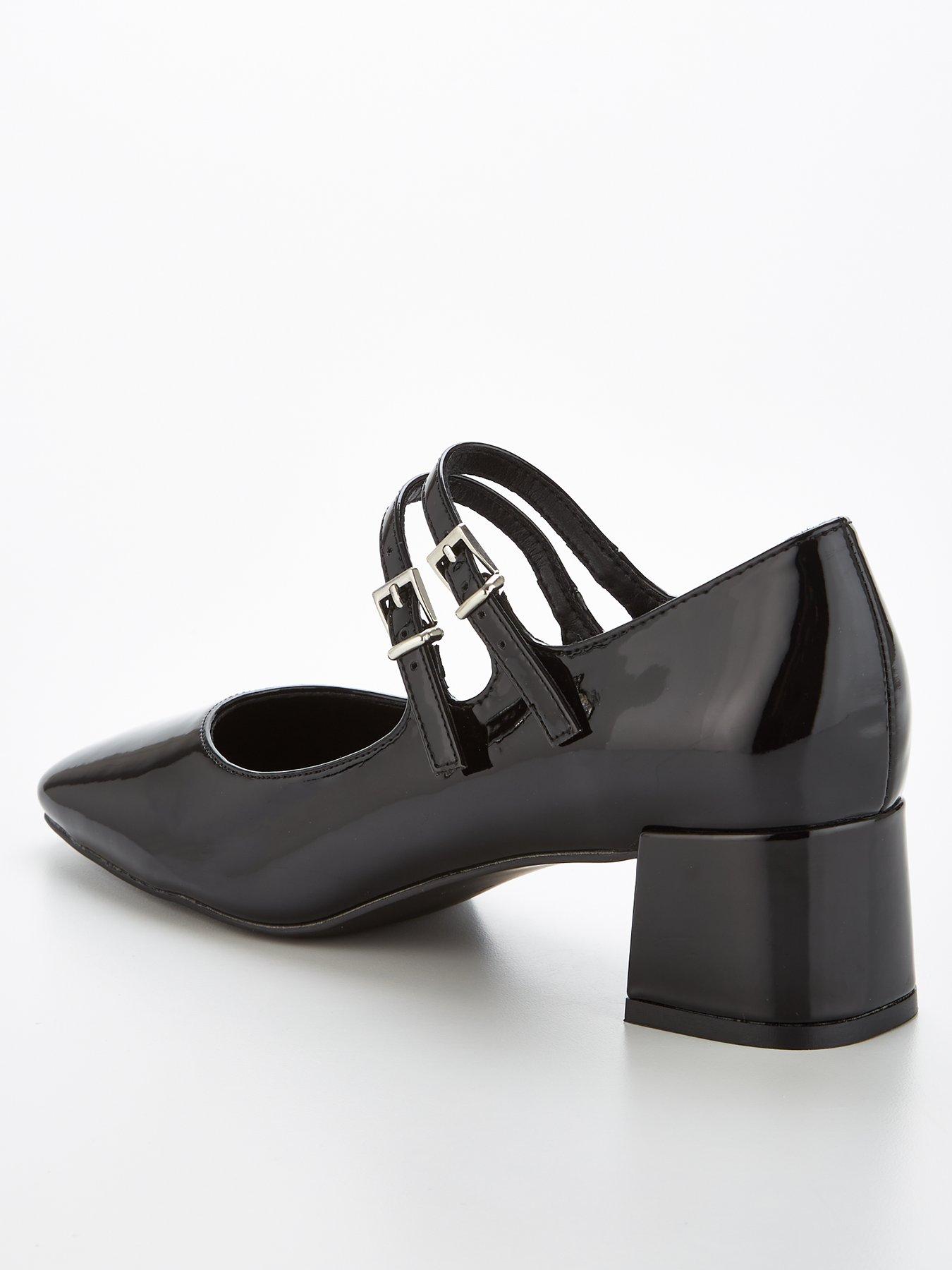 Black mary jane court shoes sale