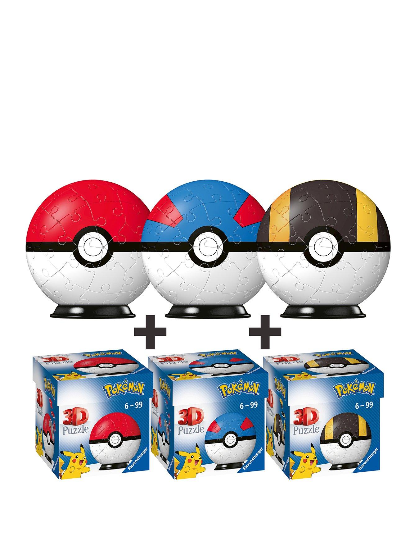 Image 1 of 5 of Ravensburger Pokemon Pokeball 3D Puzzle Triple Pack