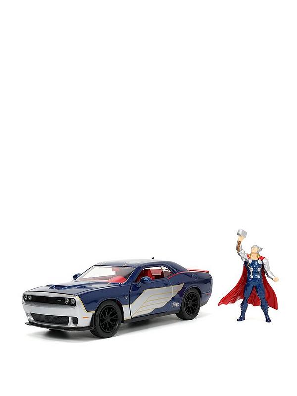 Image 1 of 6 of Marvel Thor&nbsp;2015 Dodge Challenger SRT Hellcat Die-cast Car with&nbsp;Figure