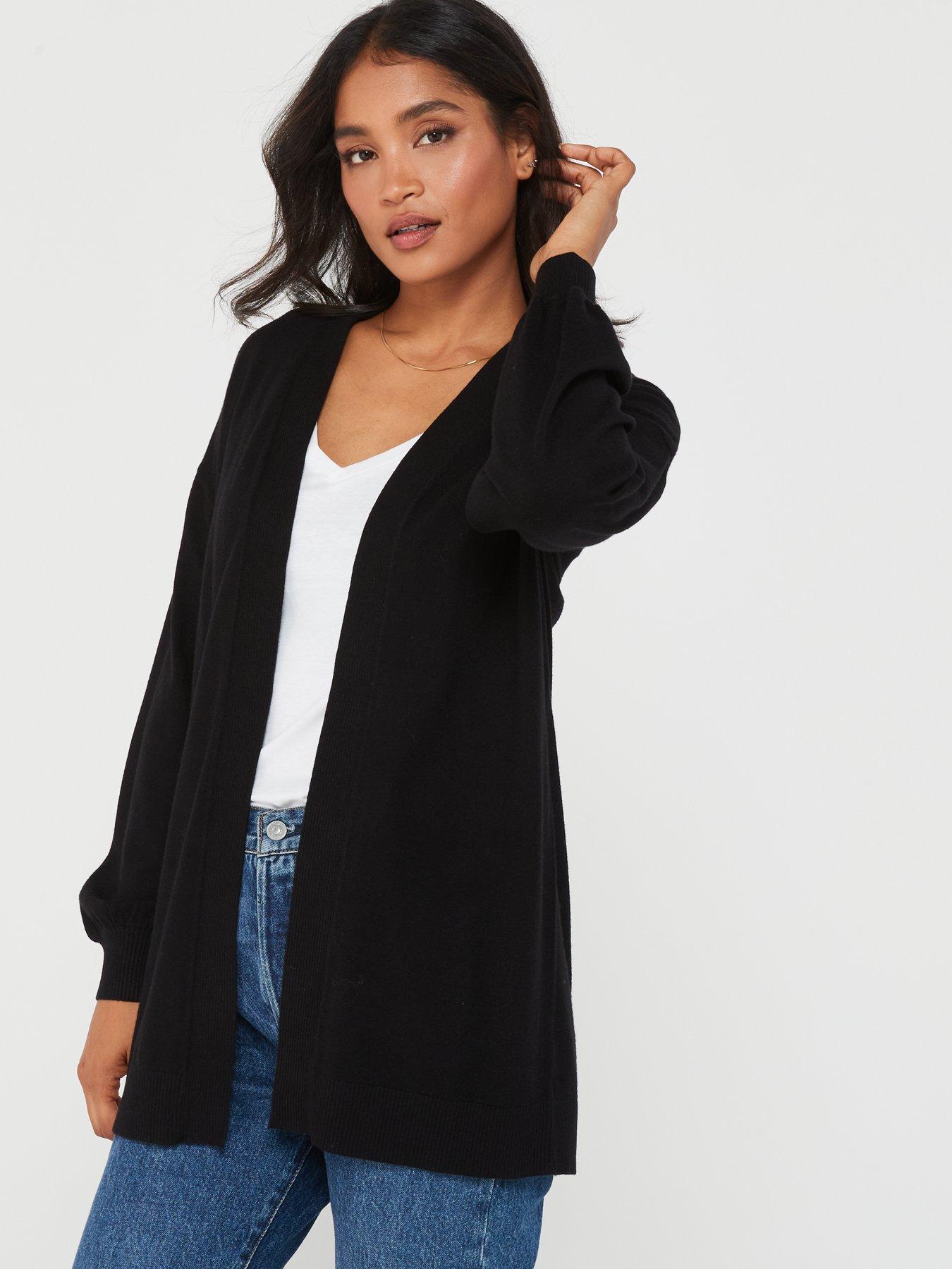 Black edge shop to edge cardigan