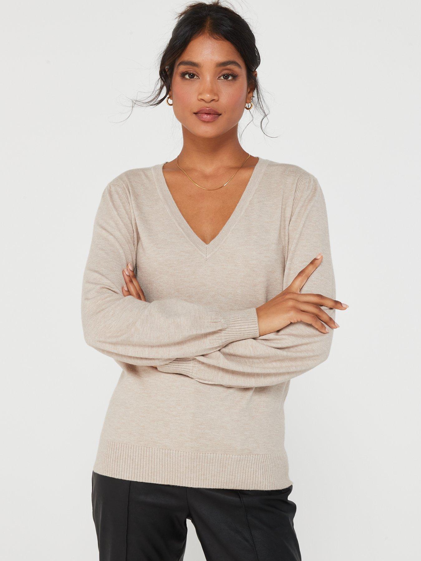 Everyday V Neck Knitted Jumper