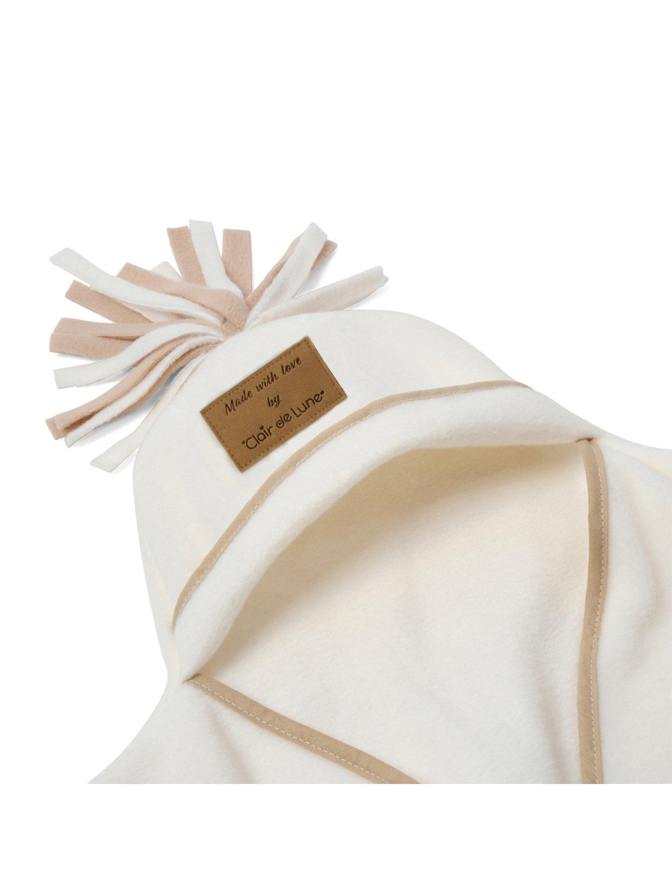 Image 4 of 7 of Clair De Lune Star Fleece Baby Wrap Blanket (0-6 months) - Cream