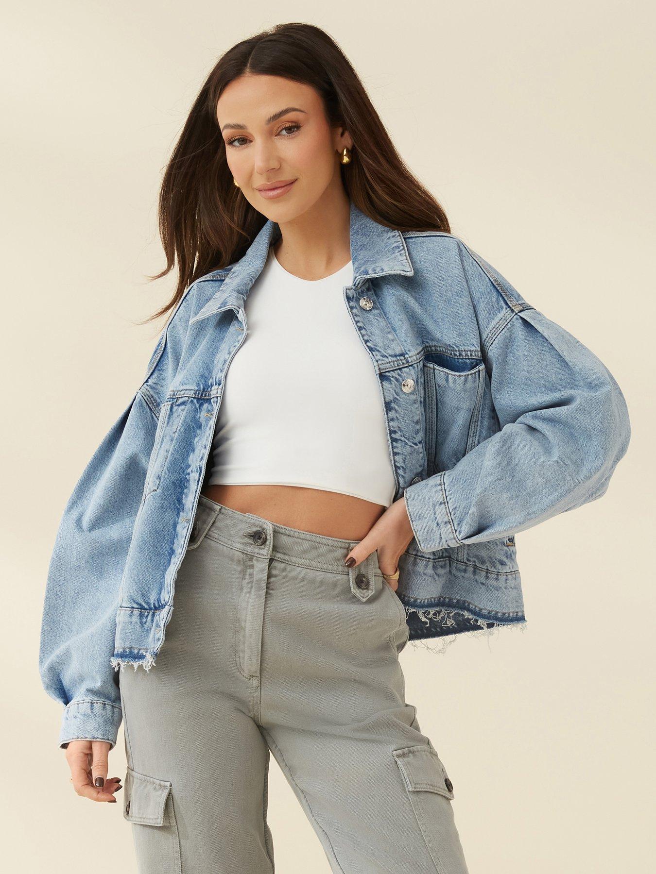 Clear baggy discount trucker jacket