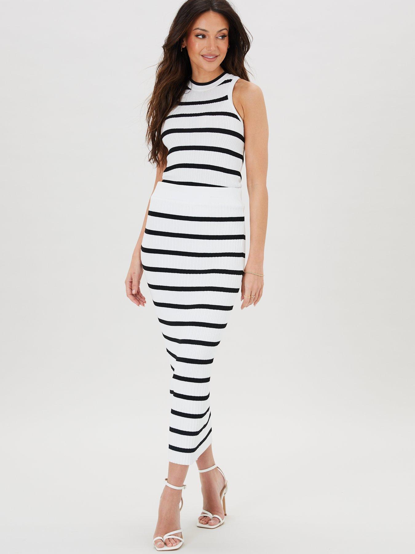 Striped skirt outlet co ord