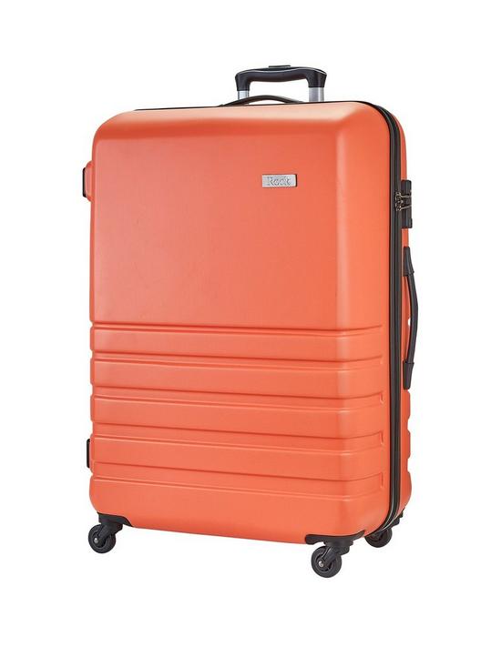 front image of rock-luggage-bryon-4-wheel-hardshell-large-tsa-suitcase-orange