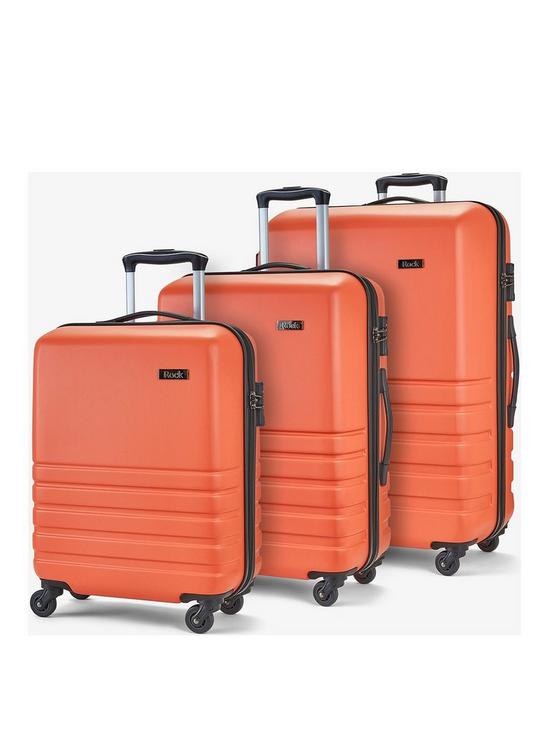 front image of rock-luggage-byron-3-piece-set-hardshell-4-wheel-tsa-spinner-orange