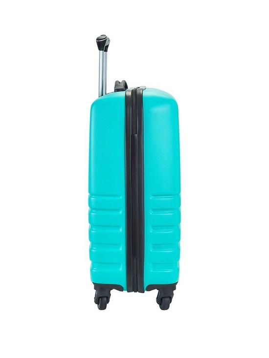 stillFront image of rock-luggage-bryon-4-wheel-hardshell-tsa-cabin-suitcase-turquoise