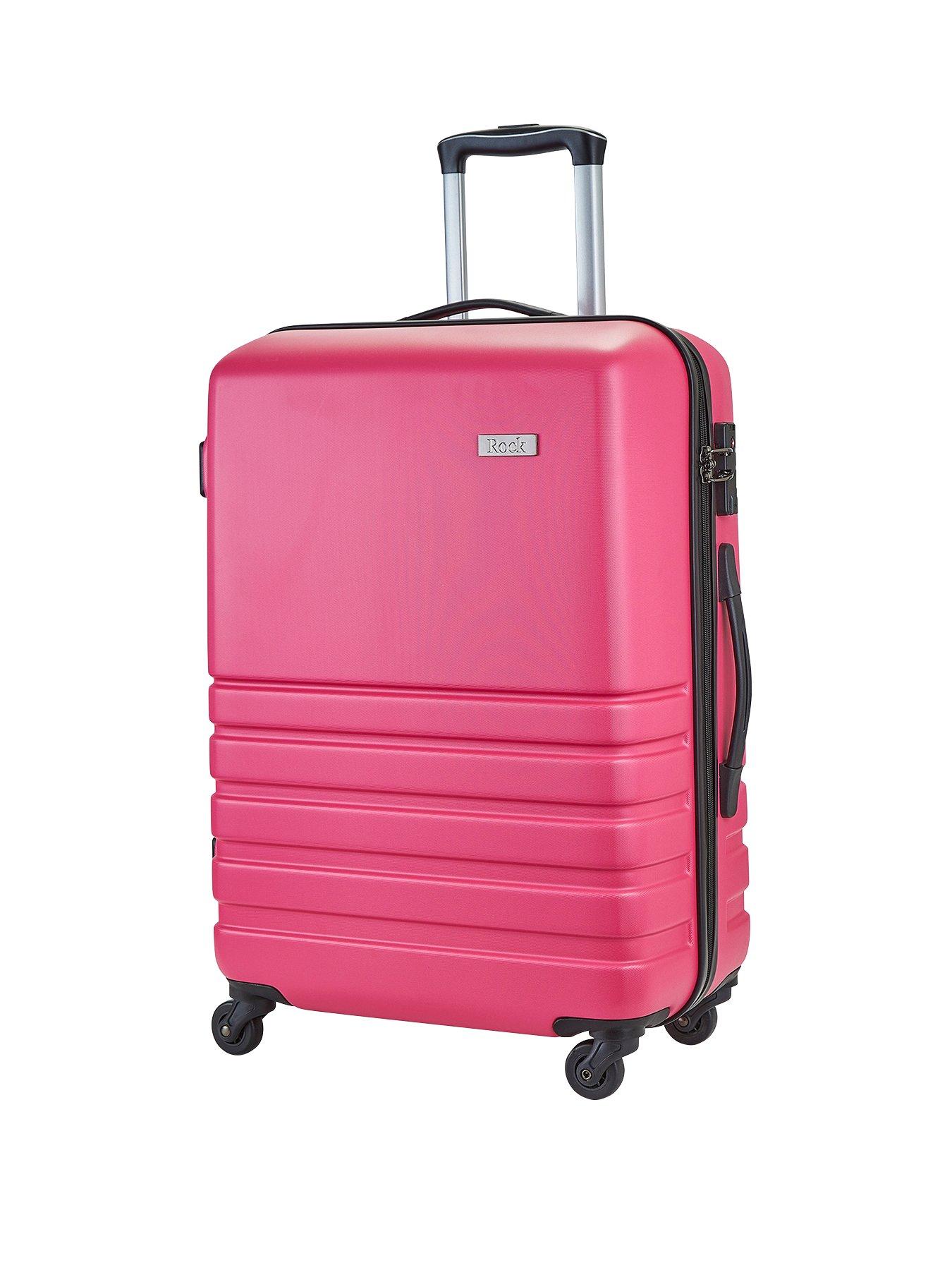 Pink suitcase store 4 wheels